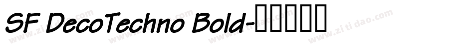 SF DecoTechno Bold字体转换